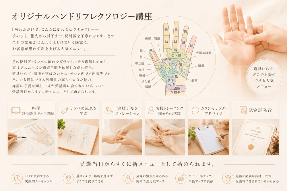 オリジナルハンドリフレクソロジー講座